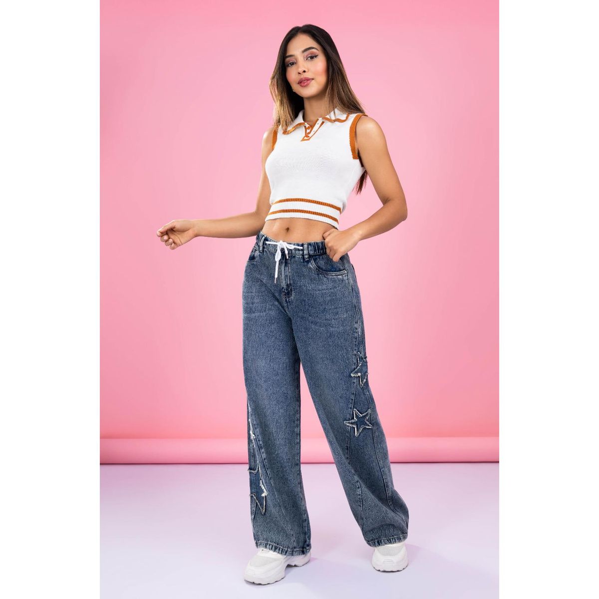 KANSAS - Jean Palazzo Algodón Mujer Kansas