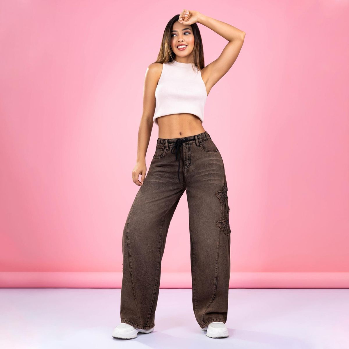 KANSAS - Jean Palazzo Tiro Alto Mujer Kansas