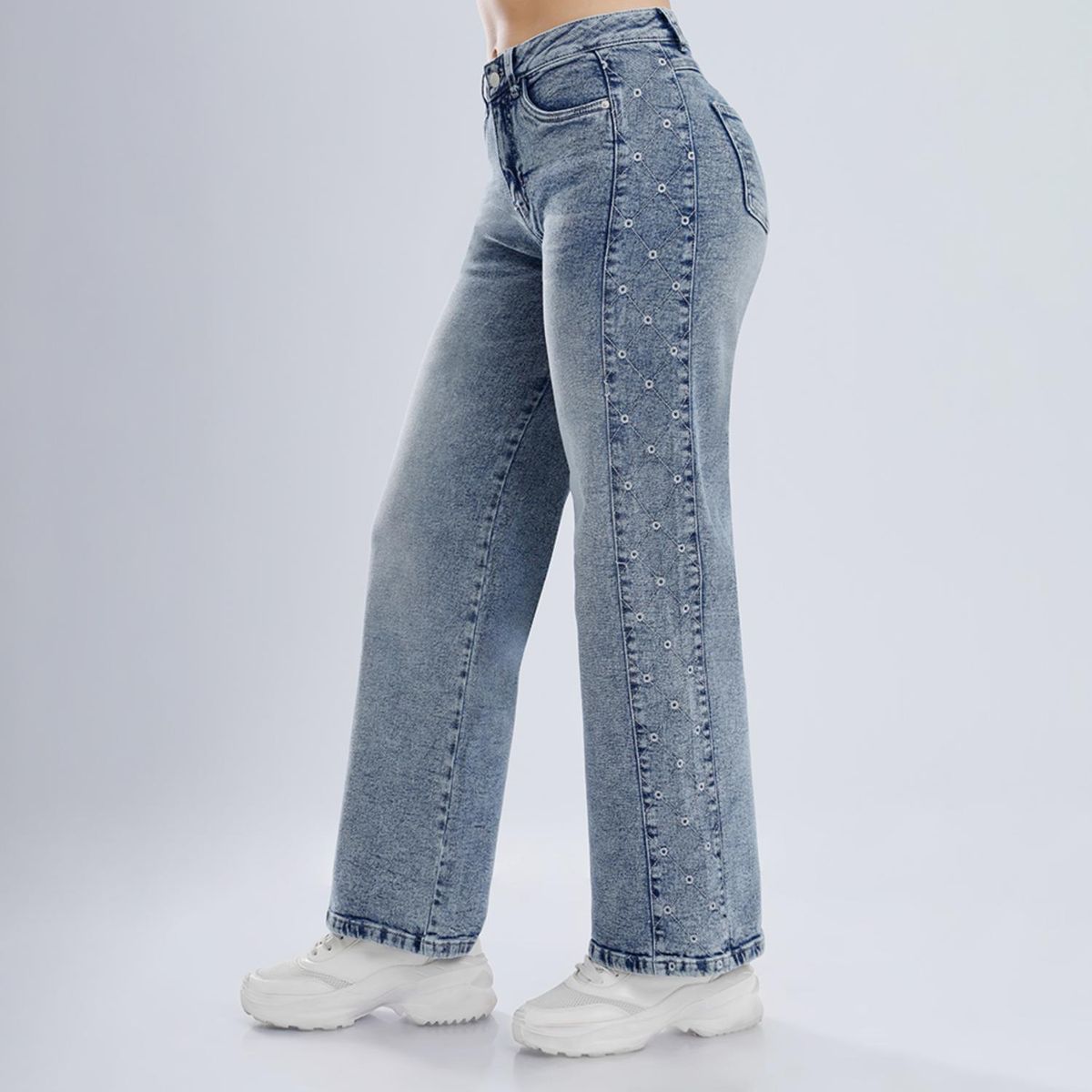 KANSAS - Jean Wide Algodón Mujer Kansas