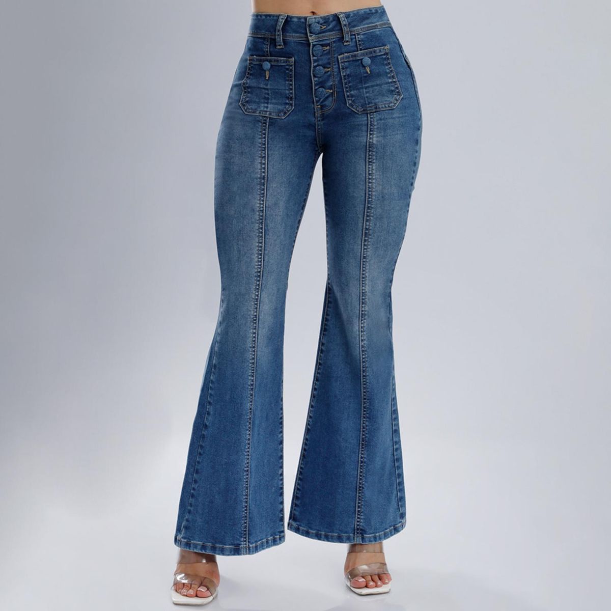 KANSAS - Jean Flare Algodón Mujer Kansas