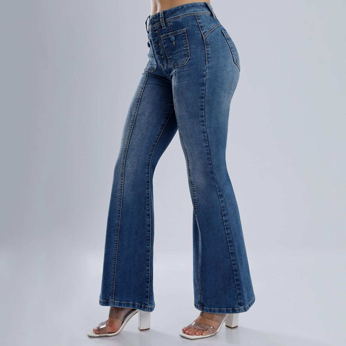 KANSAS - Jean Flare Algodón Mujer Kansas