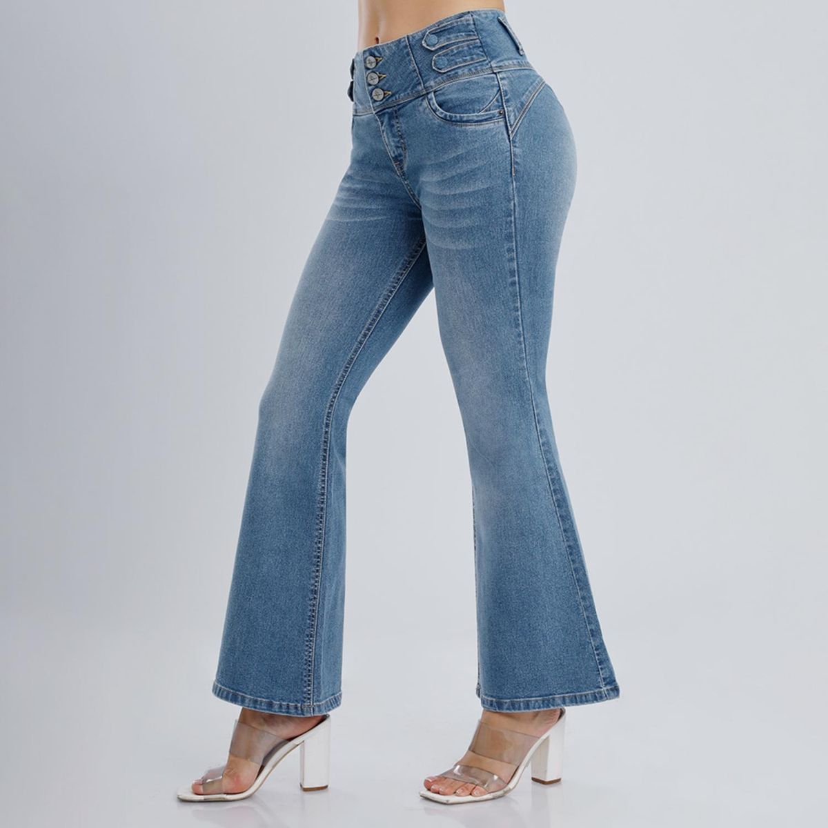 KANSAS - Jean Flare Algodón Mujer Kansas