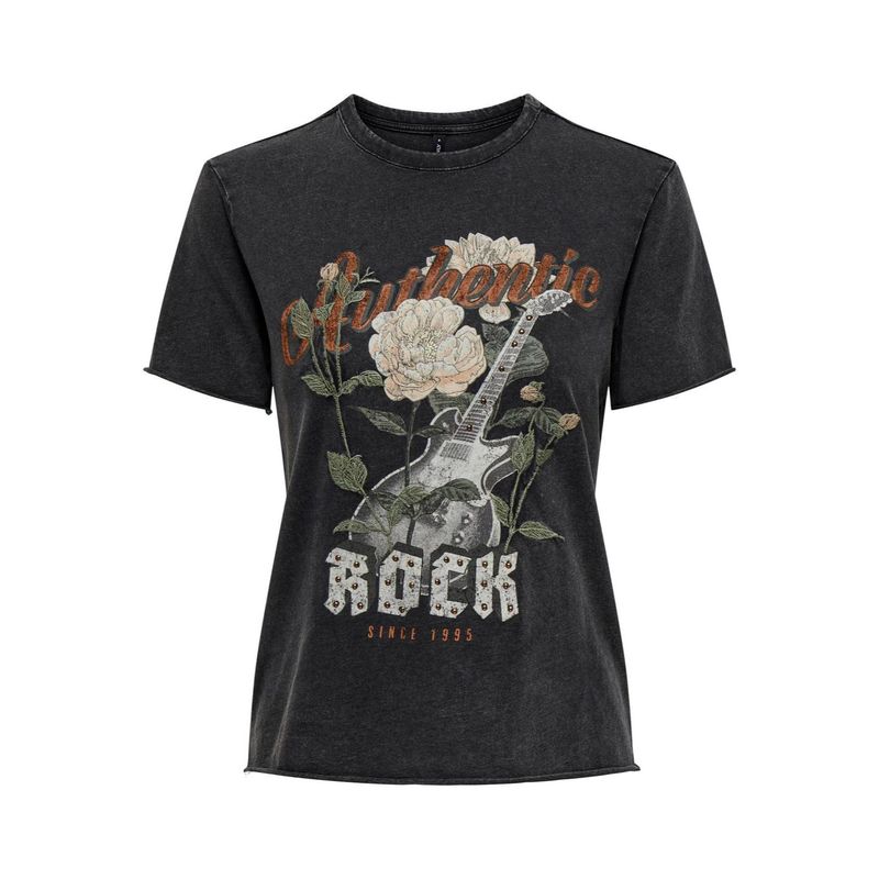 ONLY - Top Manga Corta 100% Algodón Mujer Only