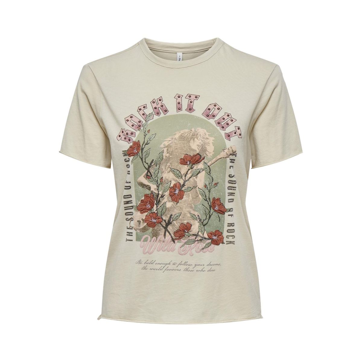 ONLY - Top Manga Corta 100% Algodón Mujer Only