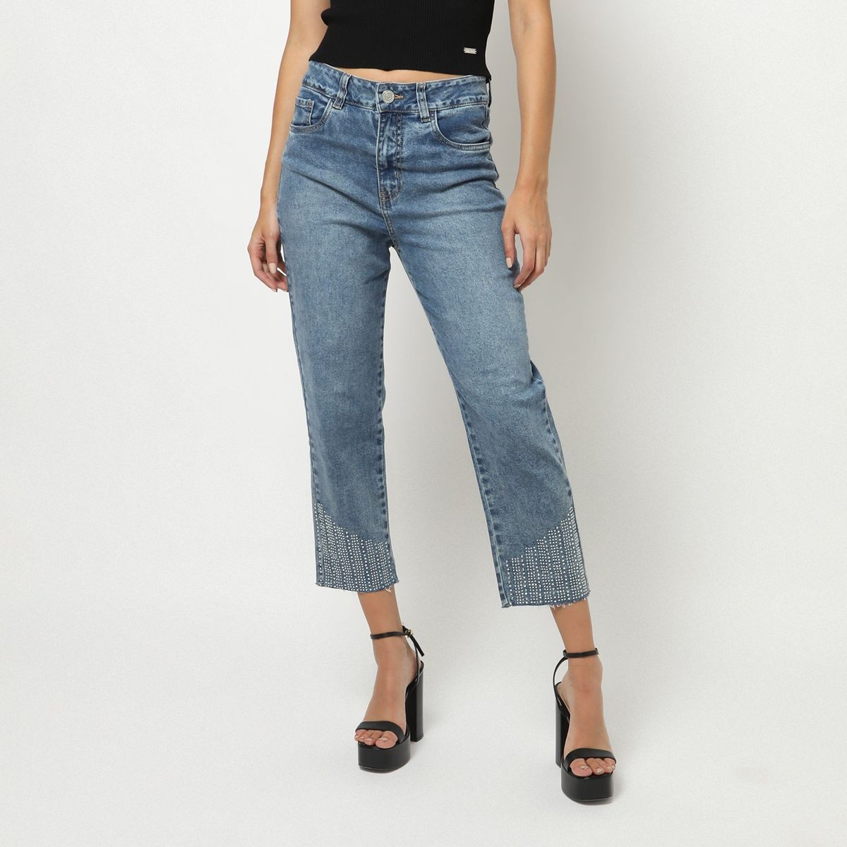 MOSSIMO - Jean Slim Mom Mujer Mossimo