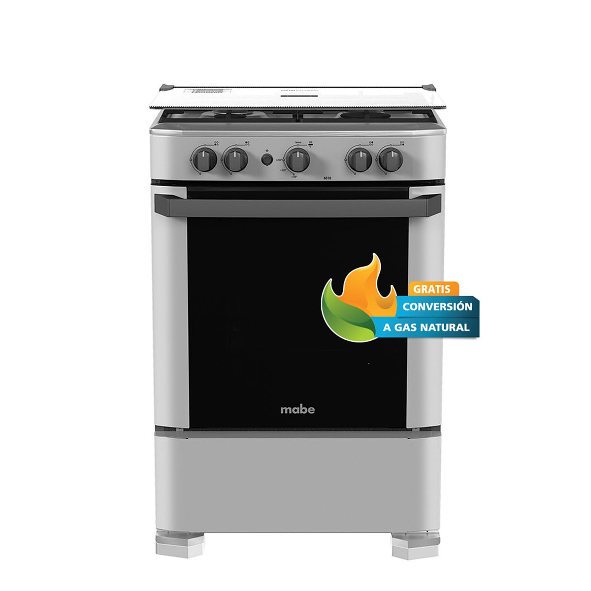 MABE - Cocina a Gas 60Cm 4 Hornillas Silver CMP6010FG1