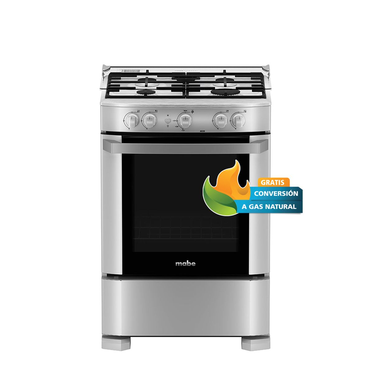 MABE - Cocina a Gas 60Cm 4 Hornillas Silver CMP6020FG1