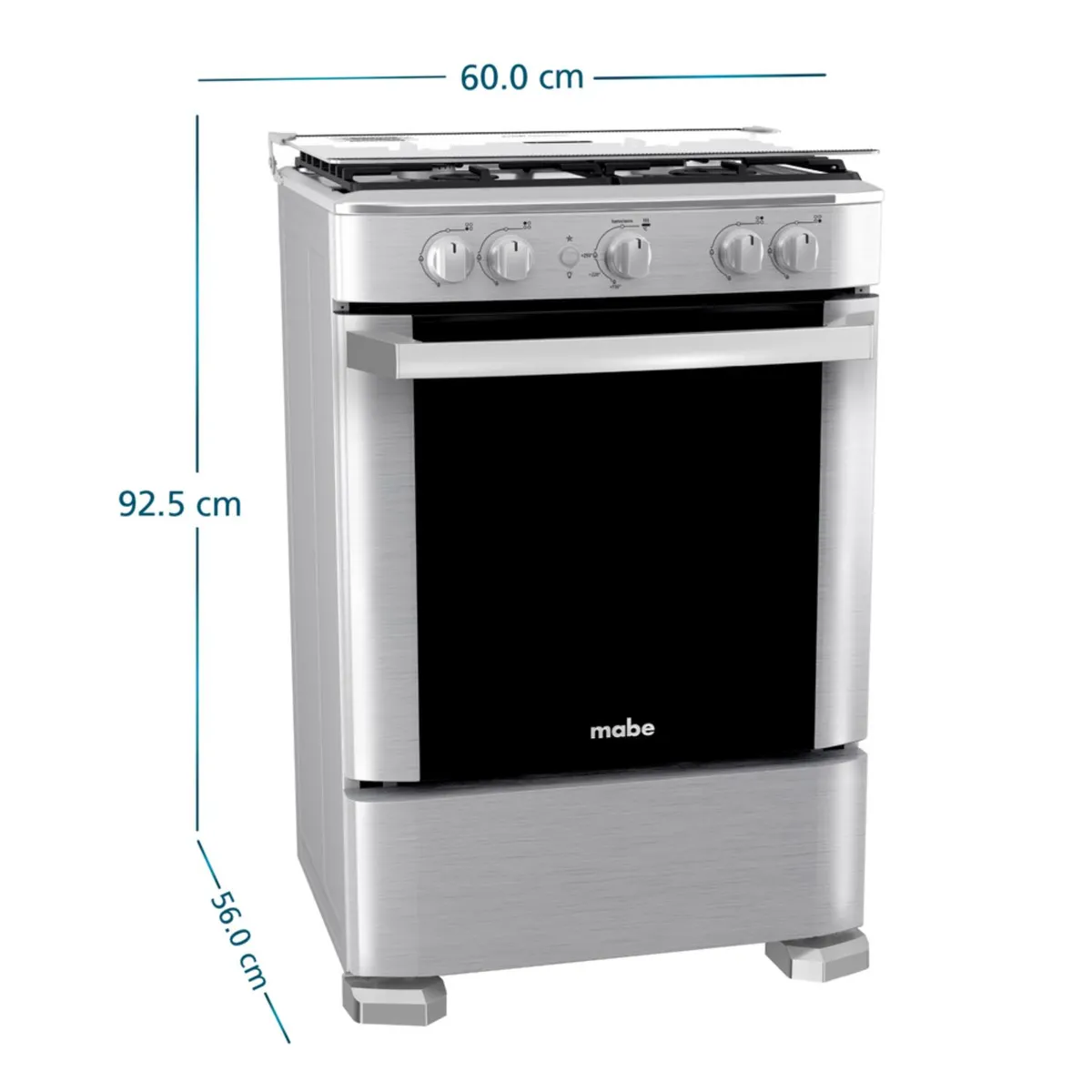 MABE - Cocina De Piso A Gas De 60 Cm Inox Mabe-cmp6035fx1