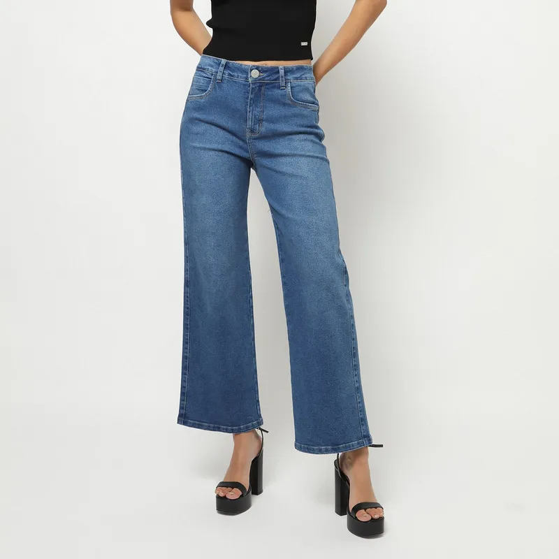 MOSSIMO - Jean Straight Tiro Alto Mujer Mossimo