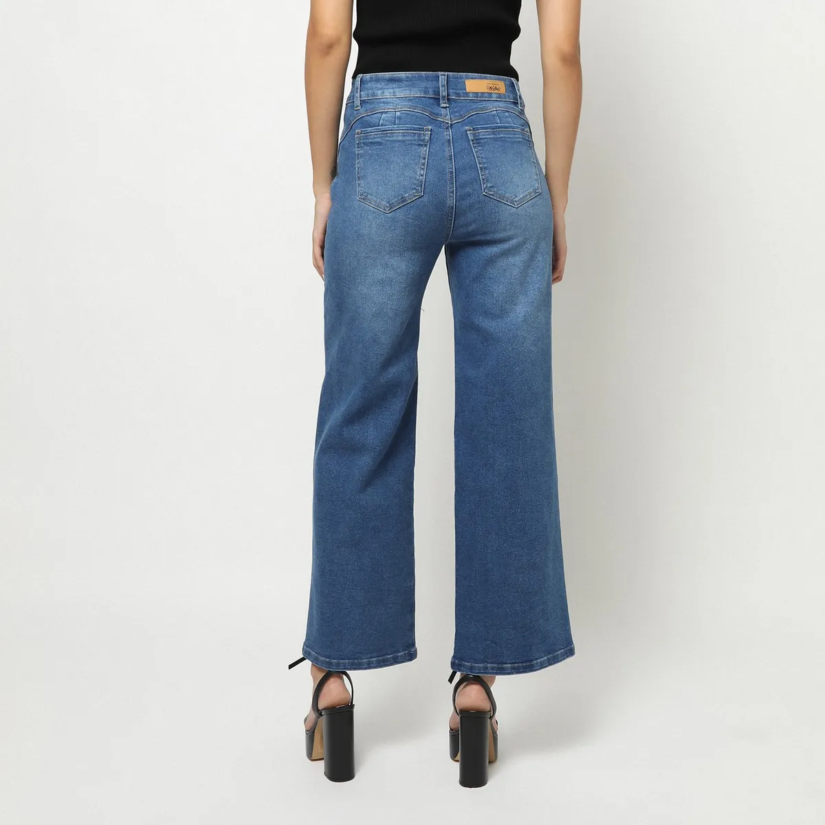 MOSSIMO - Jean Straight Tiro Alto Mujer Mossimo