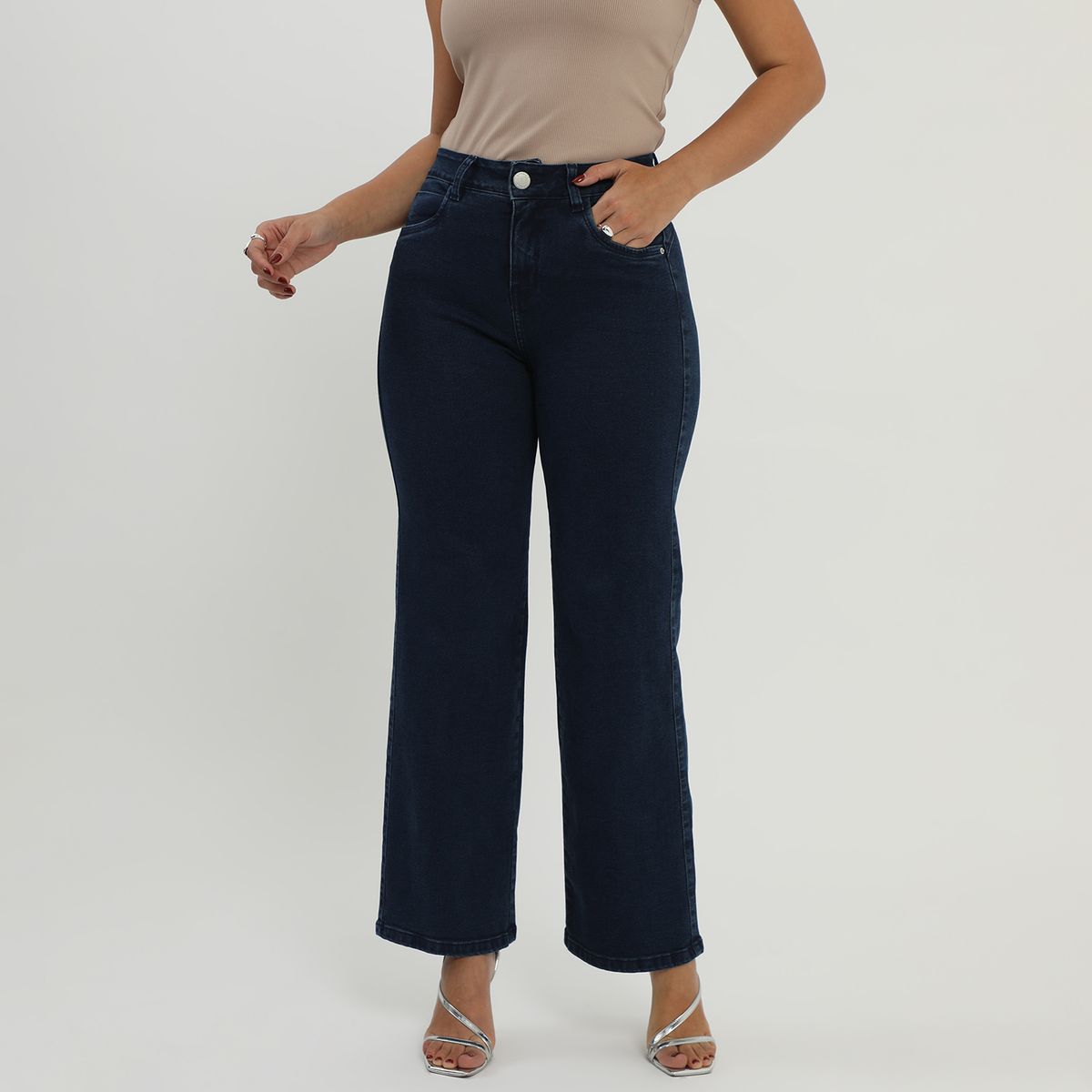 MOSSIMO - Jean Straight Tiro Alto Mujer Mossimo.