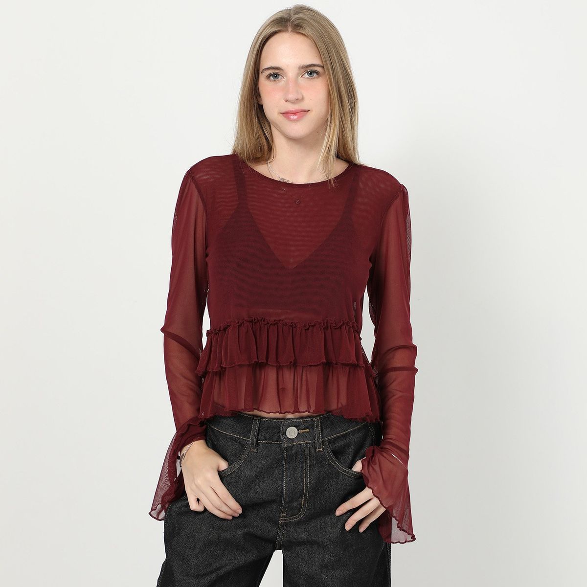 SYBILLA - Blusa Manga Larga Casual Mujer Sybilla