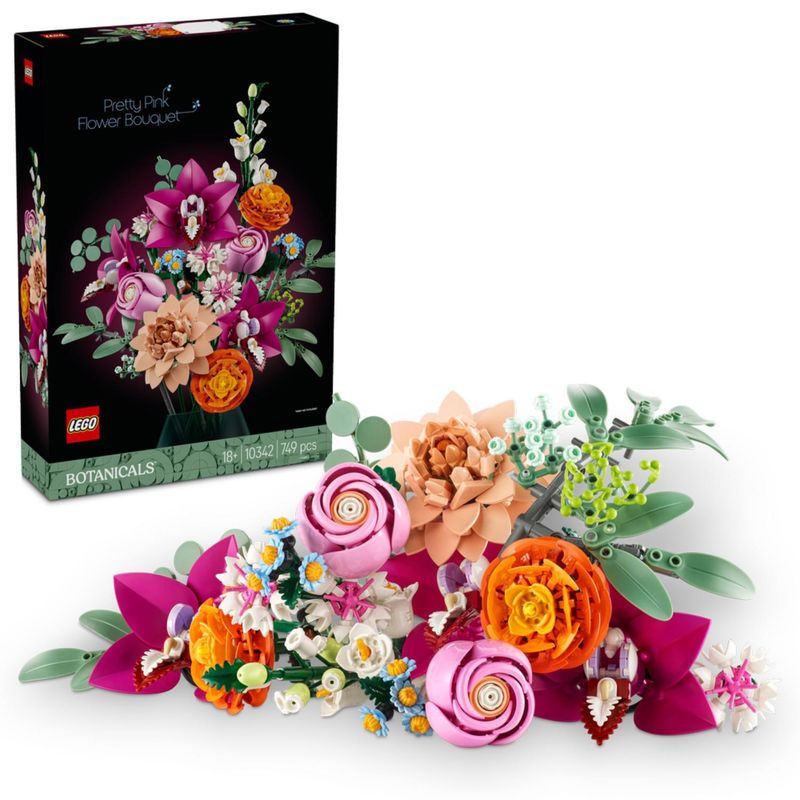Set De Construcción De Ramo De Flores – 588 Piezas De Bloques, Flores Artificiales Para Decorar El Hogar