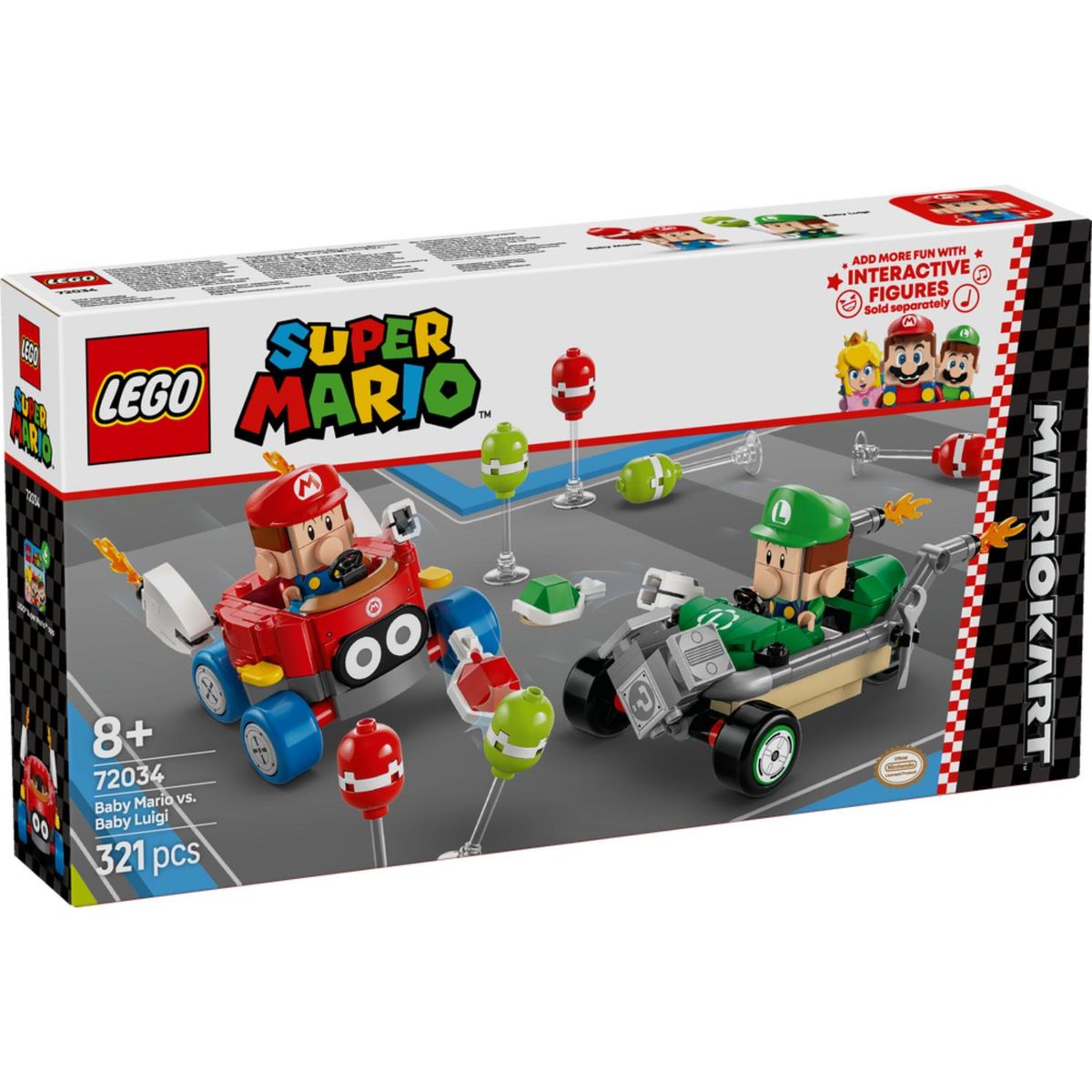 LEGO - Bloques Mario Kart: Bebé Mario Vs. Bebé Luigi Lego