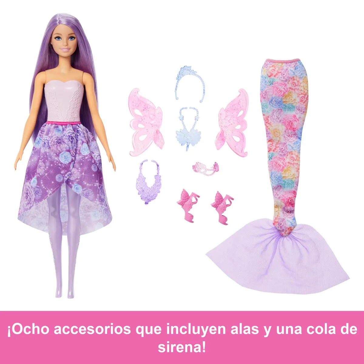 BARBIE - Muñeca Barbie Looks De Hada Y Sirena 