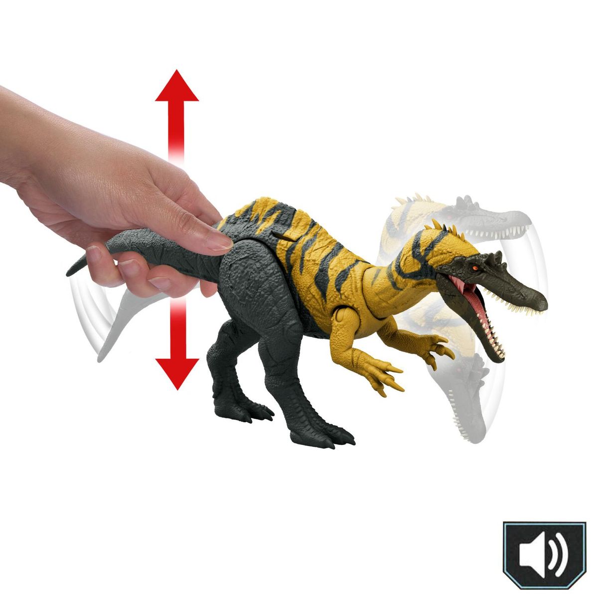 JURASSIC WORLD - Dinosaurio De Juguete Rugido Salvaje Jurassic World 