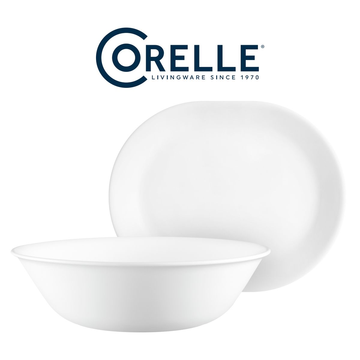 CORELLE - Set X 2 Piezas Ensaladera 2lt+fuente Platon Corelle