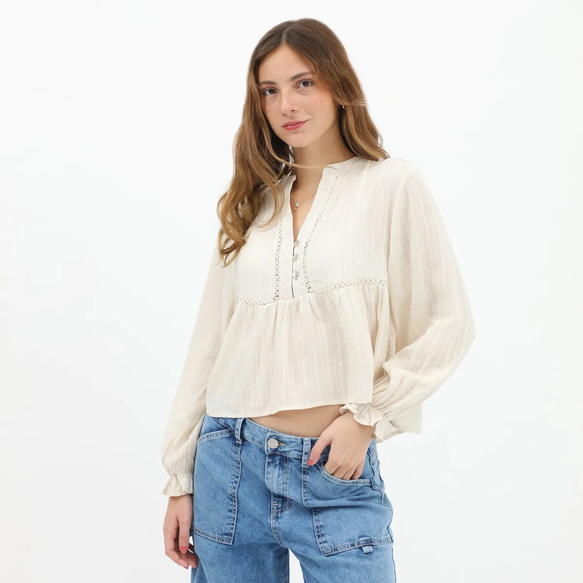 DOO AUSTRALIA - Blusa Manga Larga Casual Mujer Doo Australia