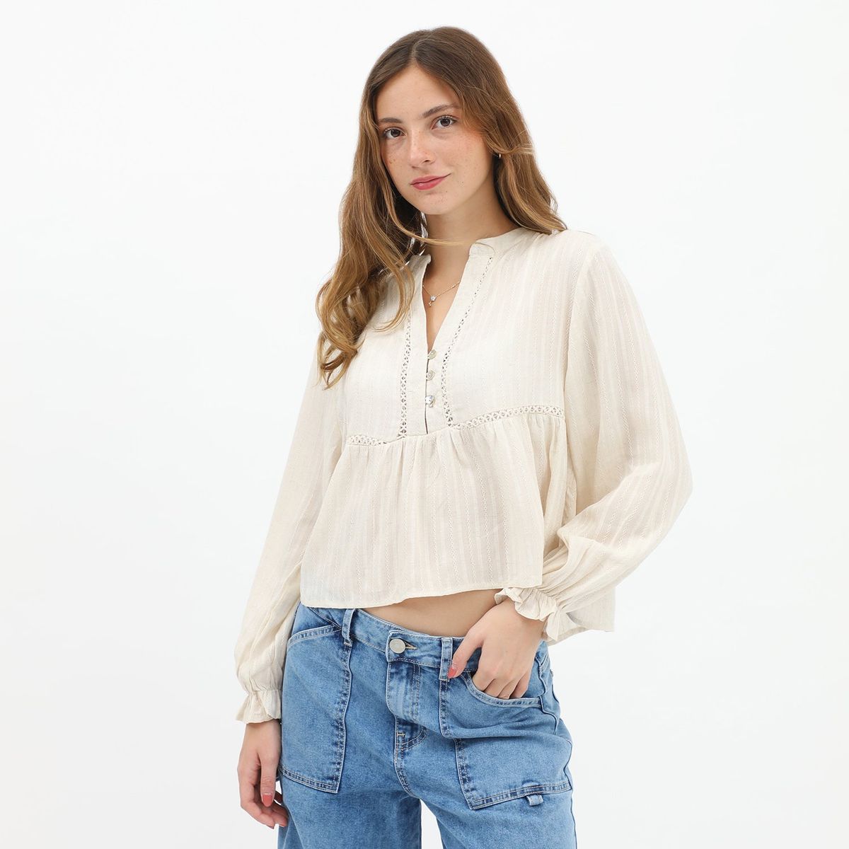 DOO AUSTRALIA - Blusa Manga Larga Casual Mujer Doo Australia