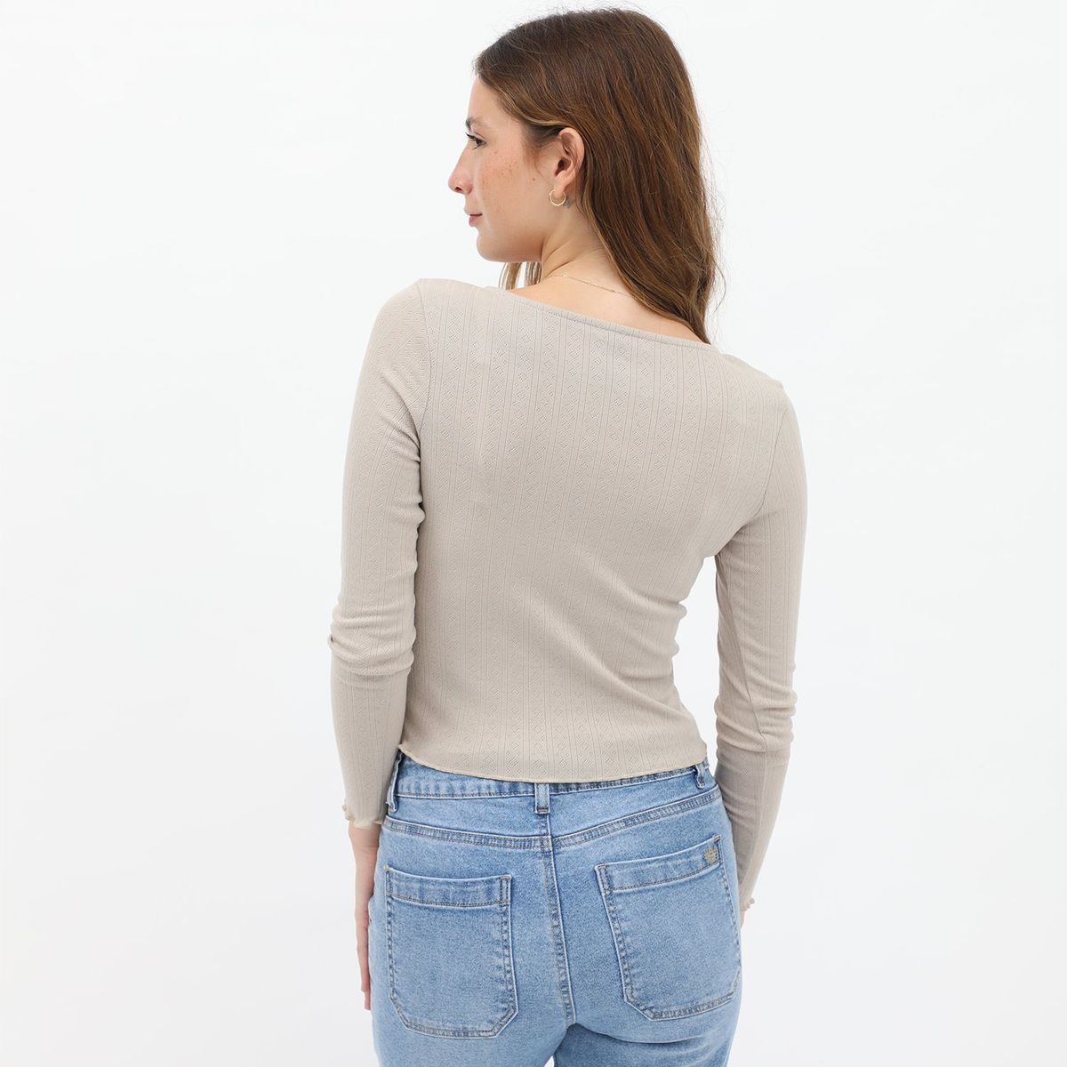 AMERICAN ABBEY - Polo Manga Larga Casual Mujer American Abbey