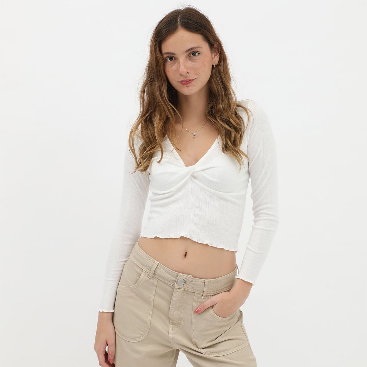 AMERICAN ABBEY - Polo Manga Larga Casual Mujer American Abbey