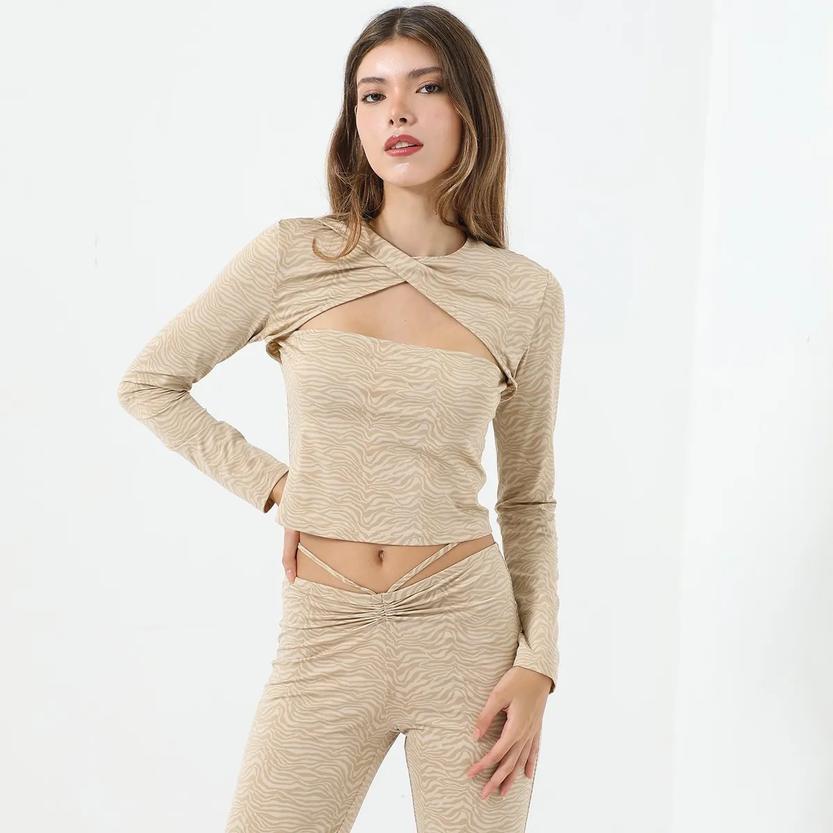 MOSSIMO - Top Cruzado Manga Larga