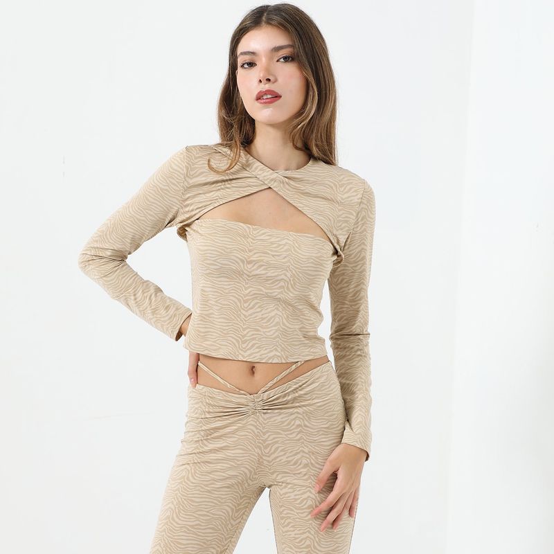 MOSSIMO - Top Cruzado Manga Larga