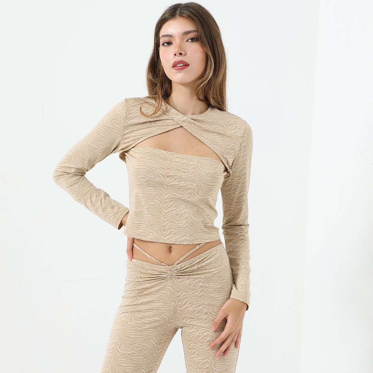 MOSSIMO - Top Cruzado Manga Larga