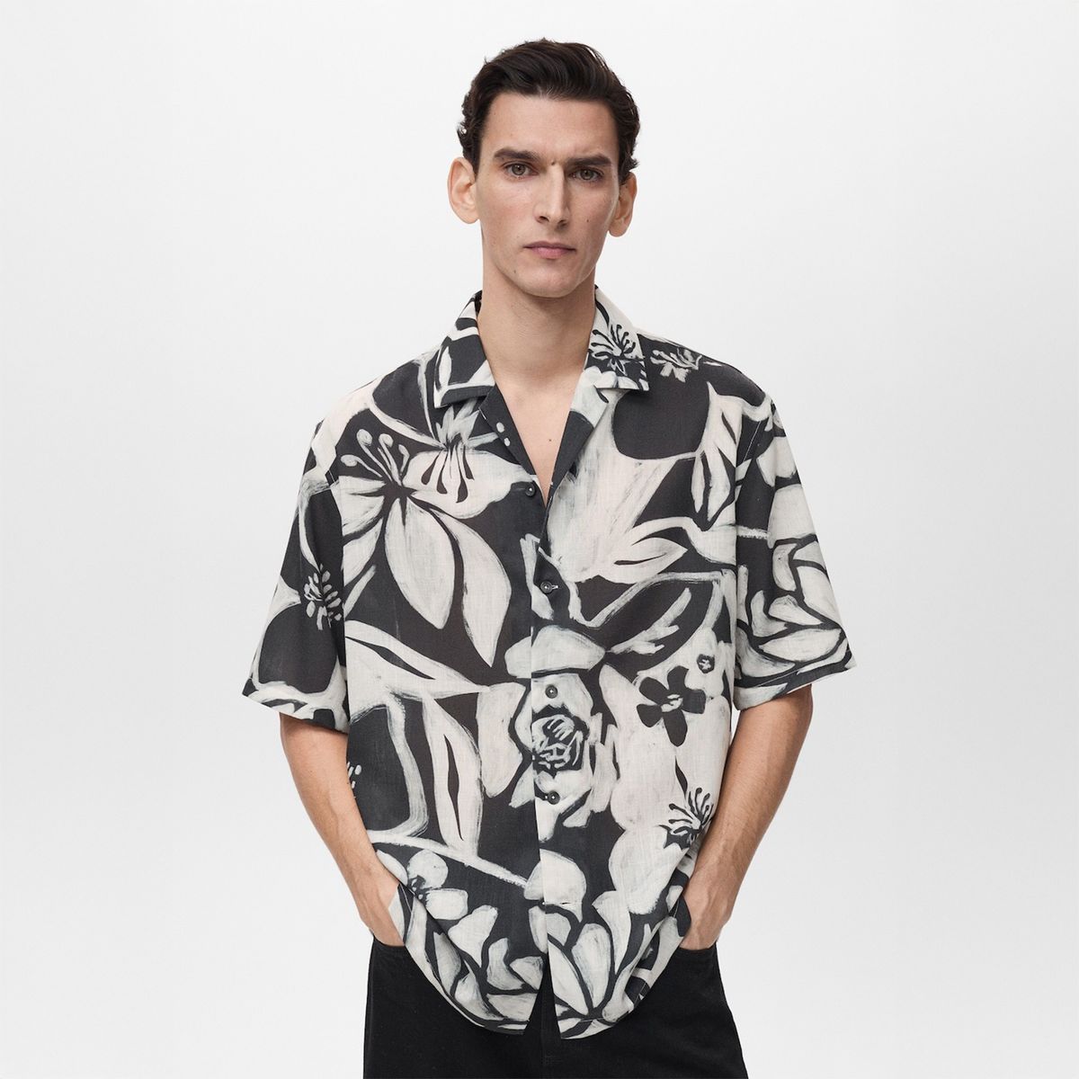 MANGO - Camisa Estampado Floral Hombre Mango Man