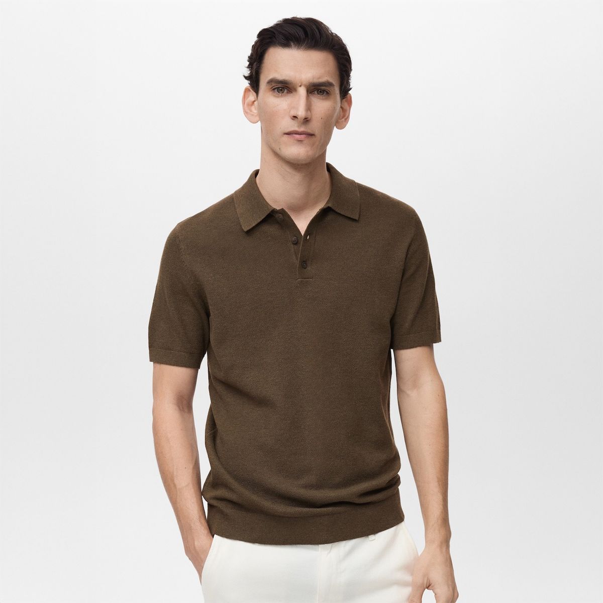 MANGO - Polo Punto Estructura Slim Fit Mango Man