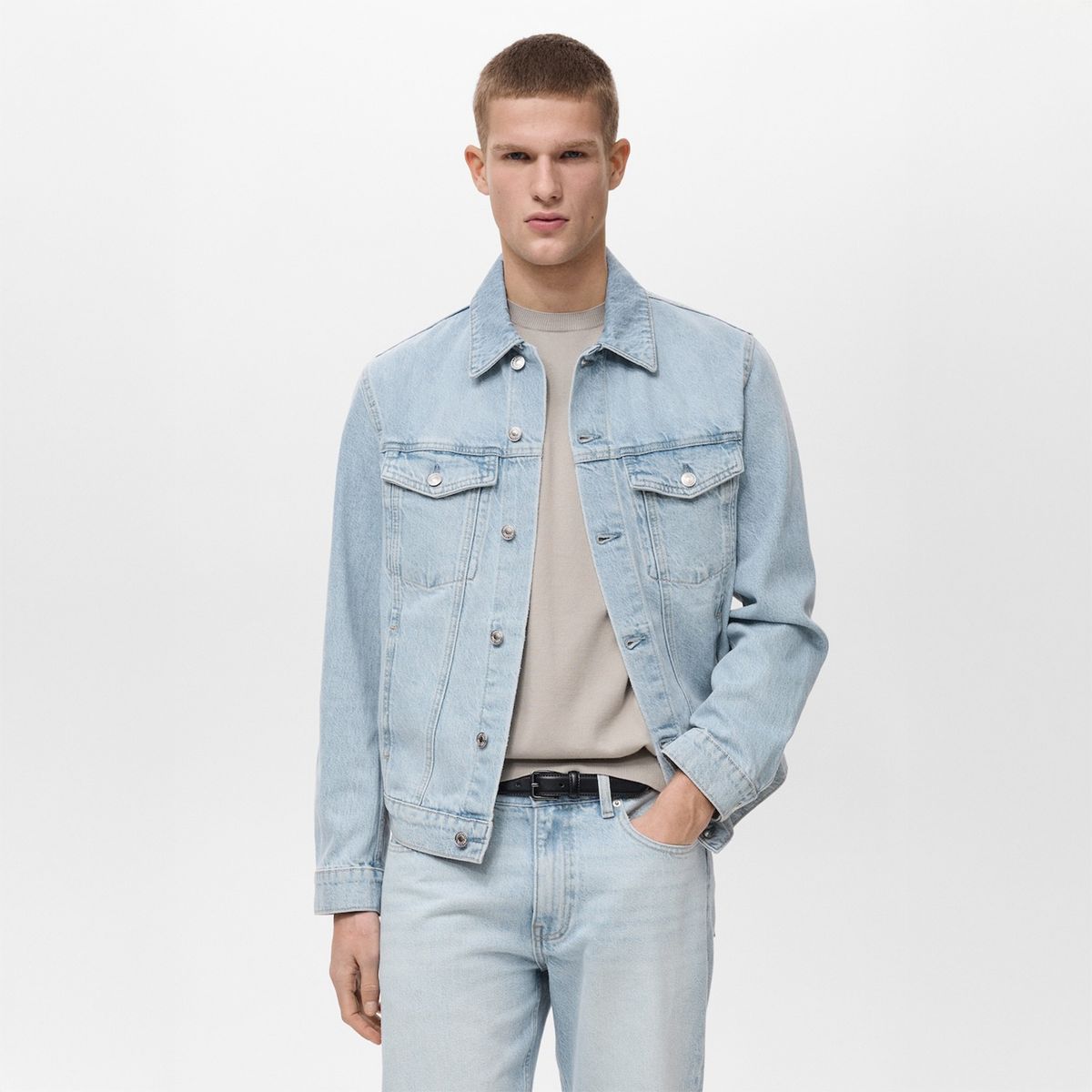 MANGO - Casaca Jean Hombre Mango