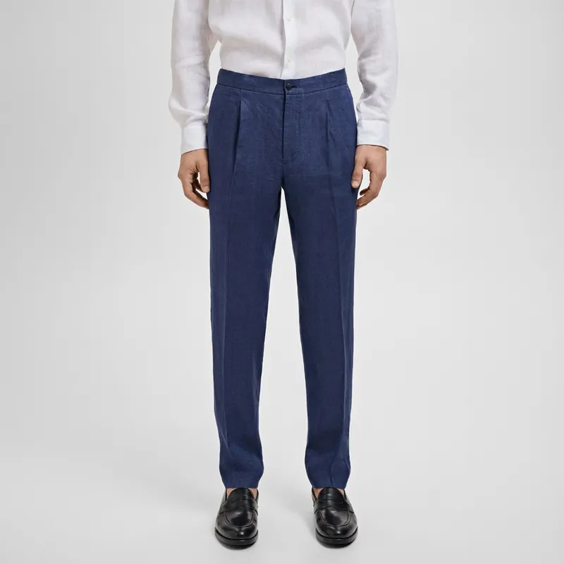 MANGO - Pantalón Traje Salerno 100% Lino Mango Man