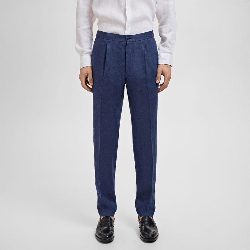 MANGO - Pantalón Traje Salerno 100% Lino Mango Man