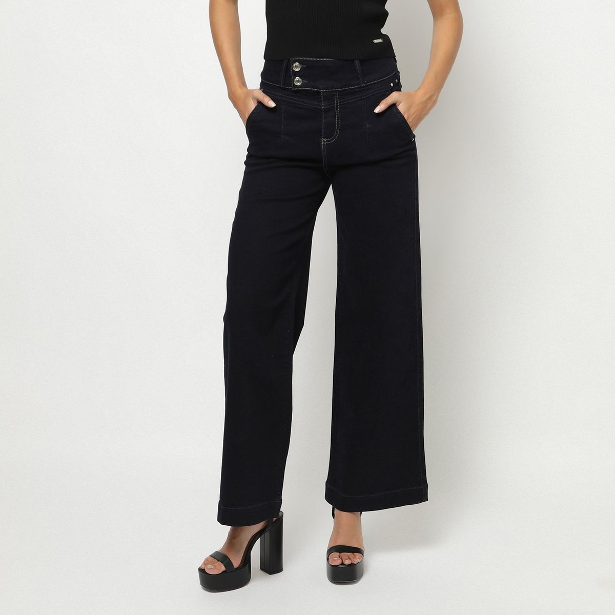 MOSSIMO - Jean Wide Algodón Mujer Mossimo