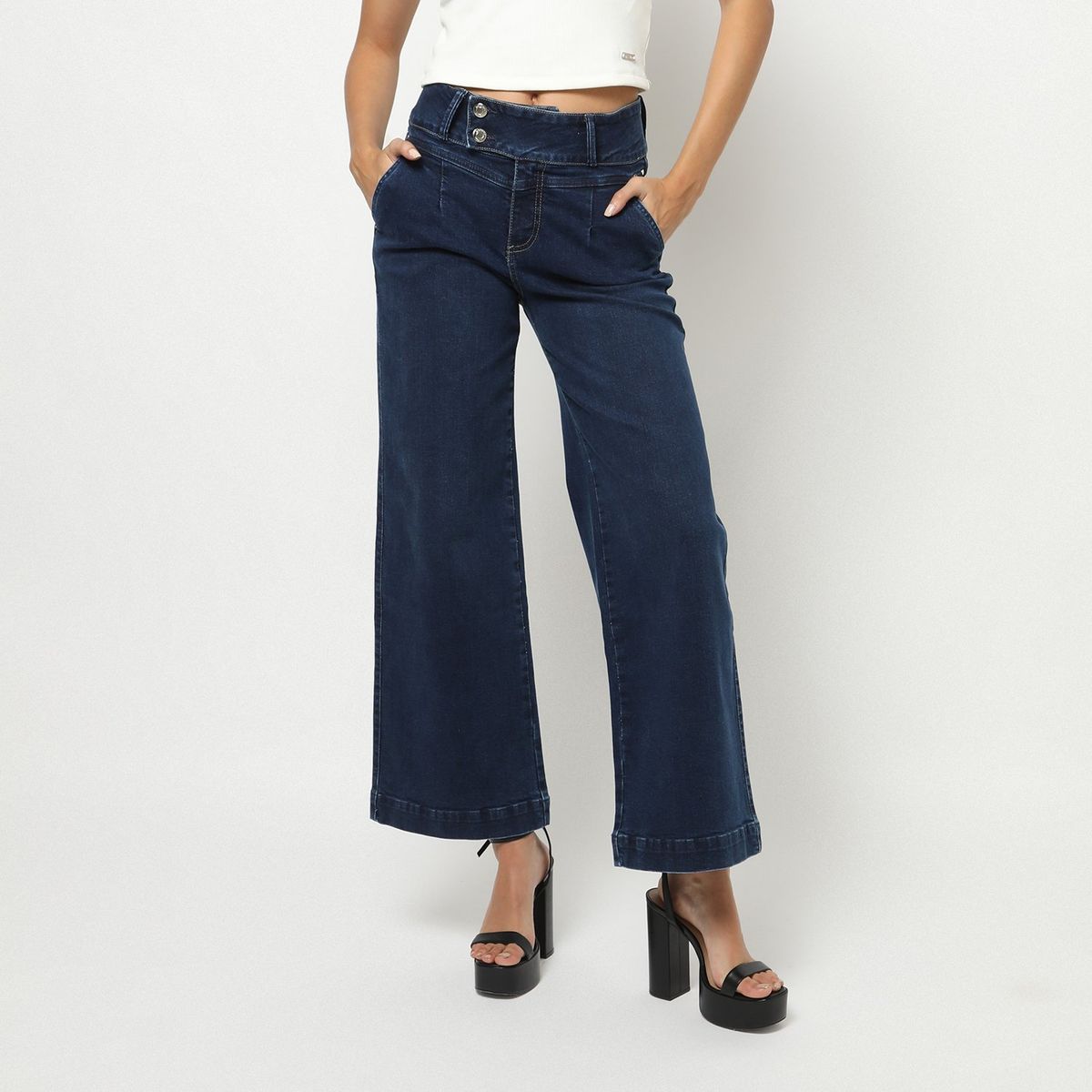 MOSSIMO - Jean Wide Algodón Mujer Mossimo