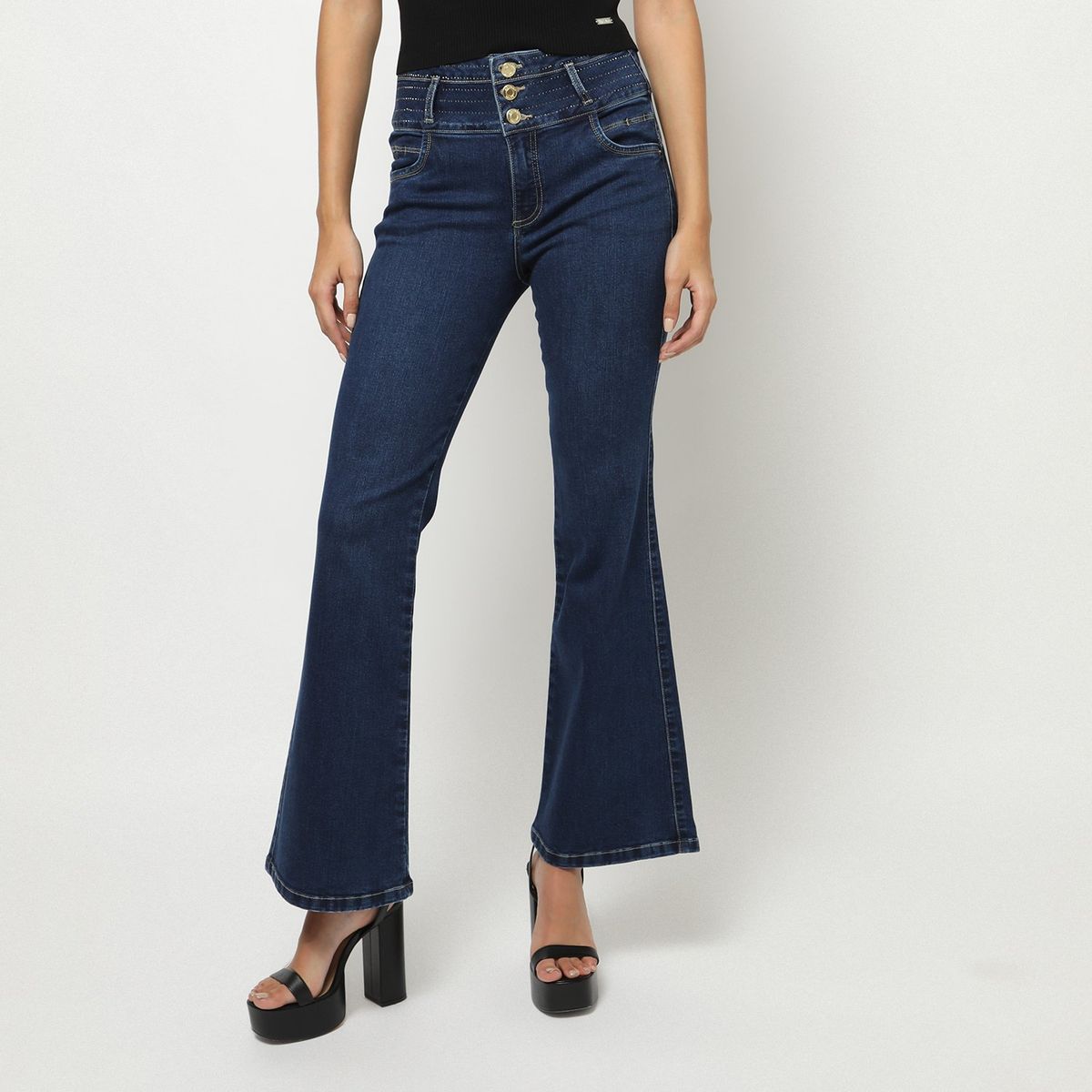 MOSSIMO - Jean Flare Algodón Mujer Mossimo