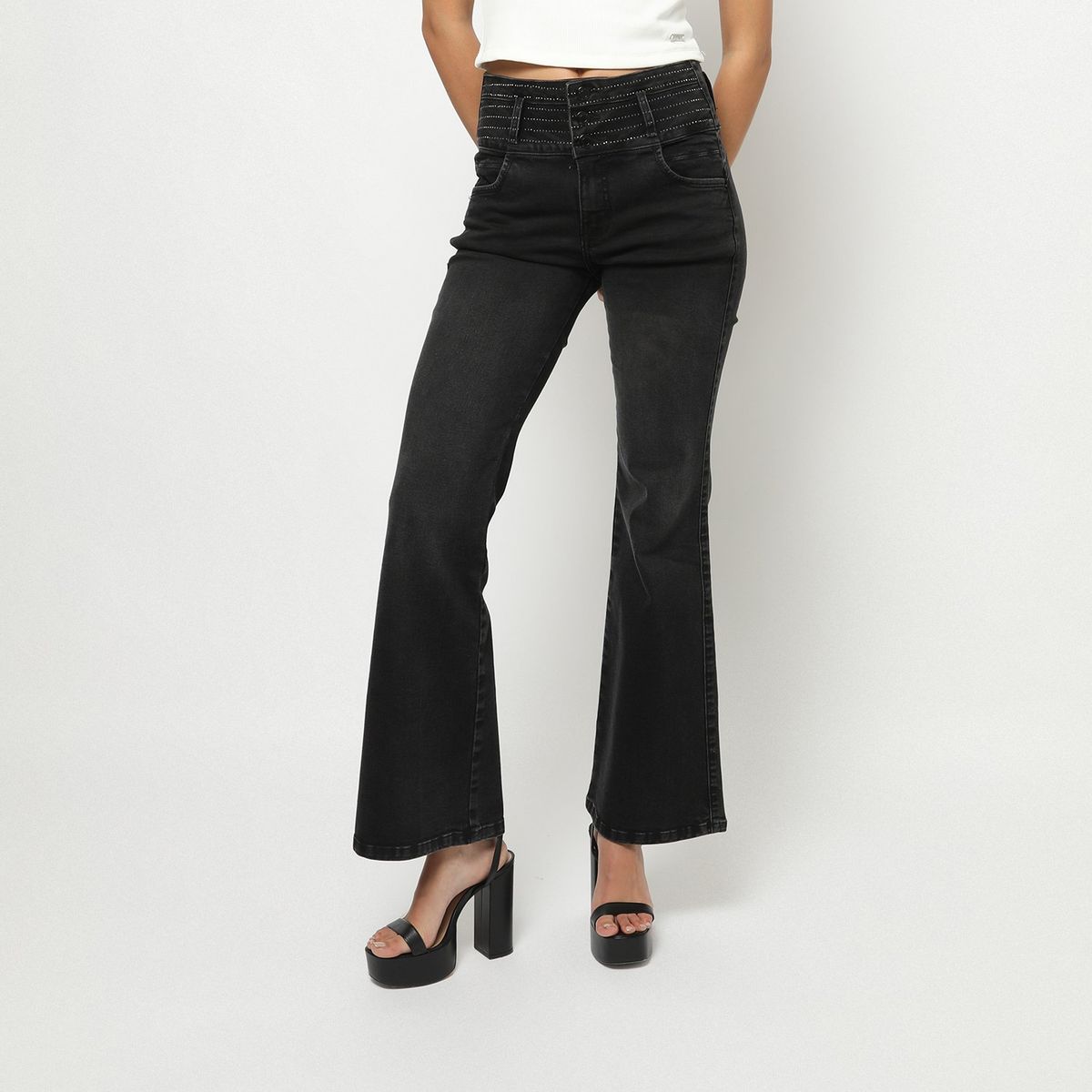 MOSSIMO - Jean Flare Algodón Mujer Mossimo