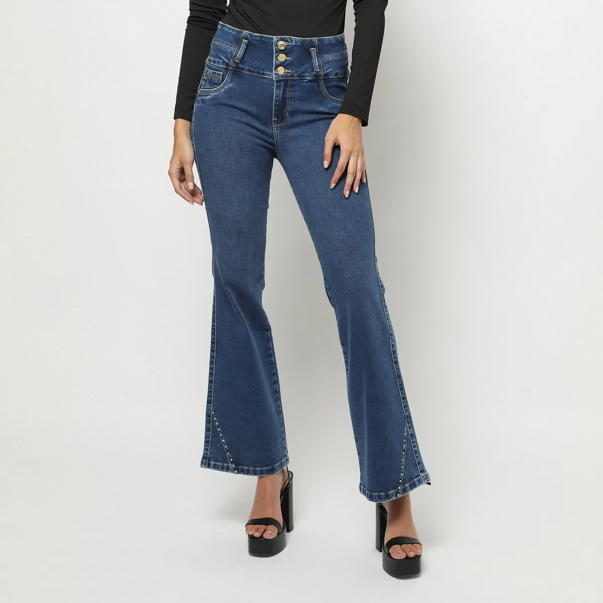 MOSSIMO - Jean Flare Algodón Mujer Mossimo
