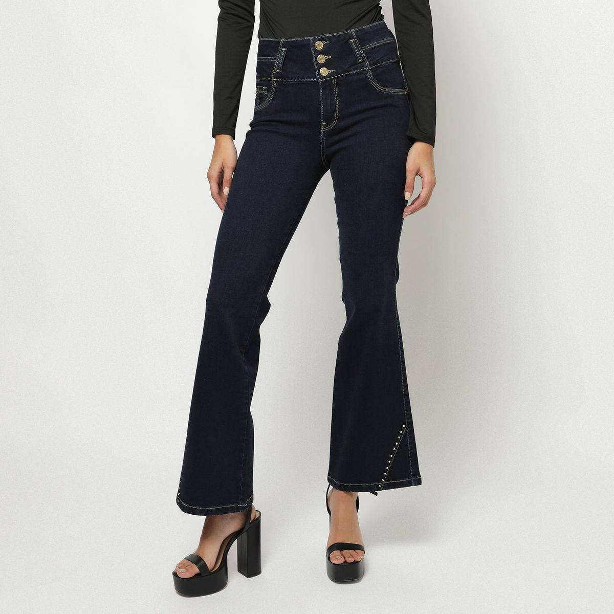 MOSSIMO - Jean Flare Algodón Mujer Mossimo