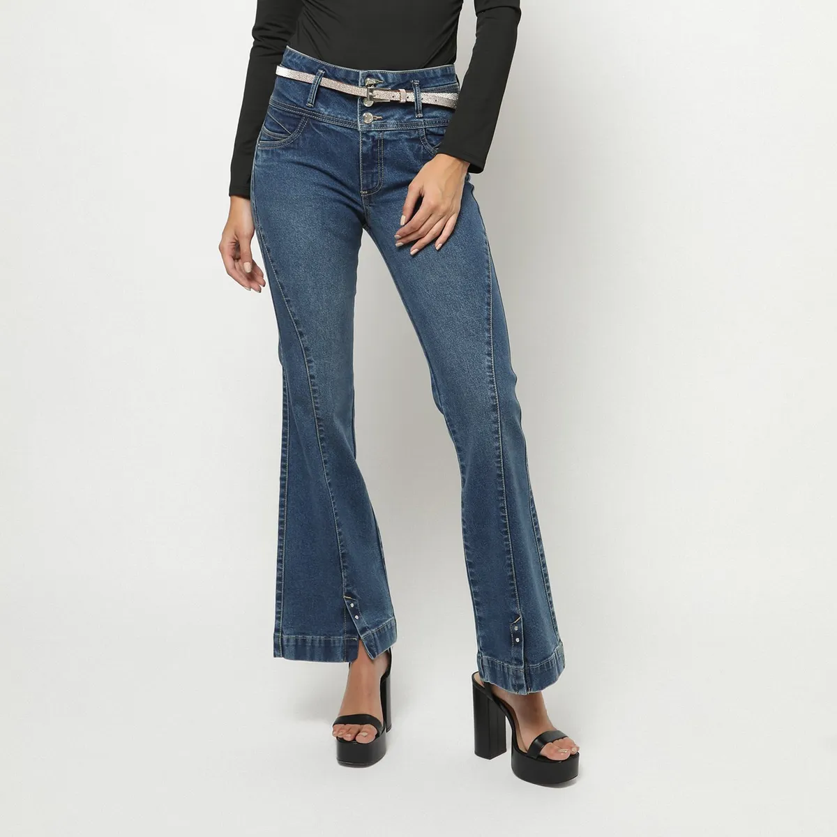 MOSSIMO - Jean Flare Algodón Mujer Mossimo