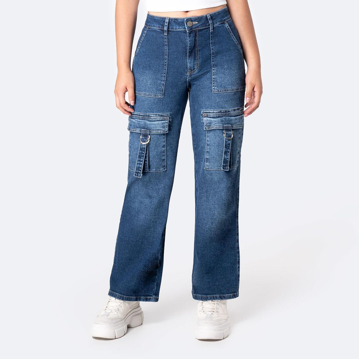 Pionier - Jean Straight Tiro Medio Mujer Pionier