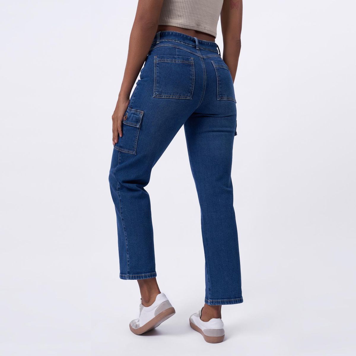 TAYSSIR - Jean Straight Tiro Alto Mujer Tayssir