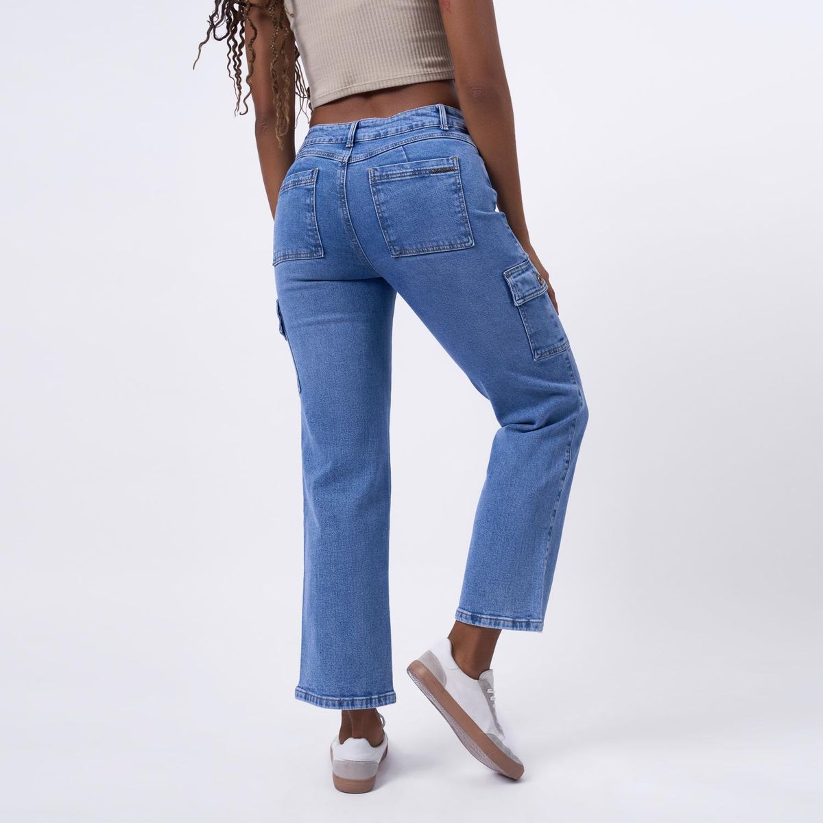 TAYSSIR - Jean Straight Tiro Alto Mujer Tayssir