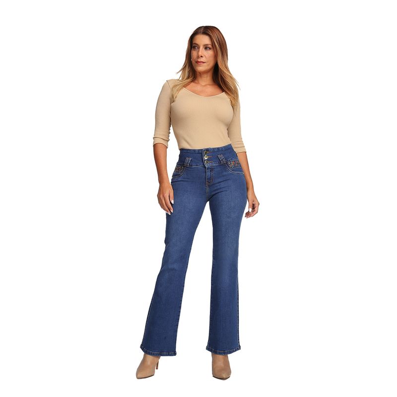 VRP BY VIVIANA RIVAS PLATA - Jean Boot Cut Tiro Alto Mujer Vrp By Viviana Rivas Plata
