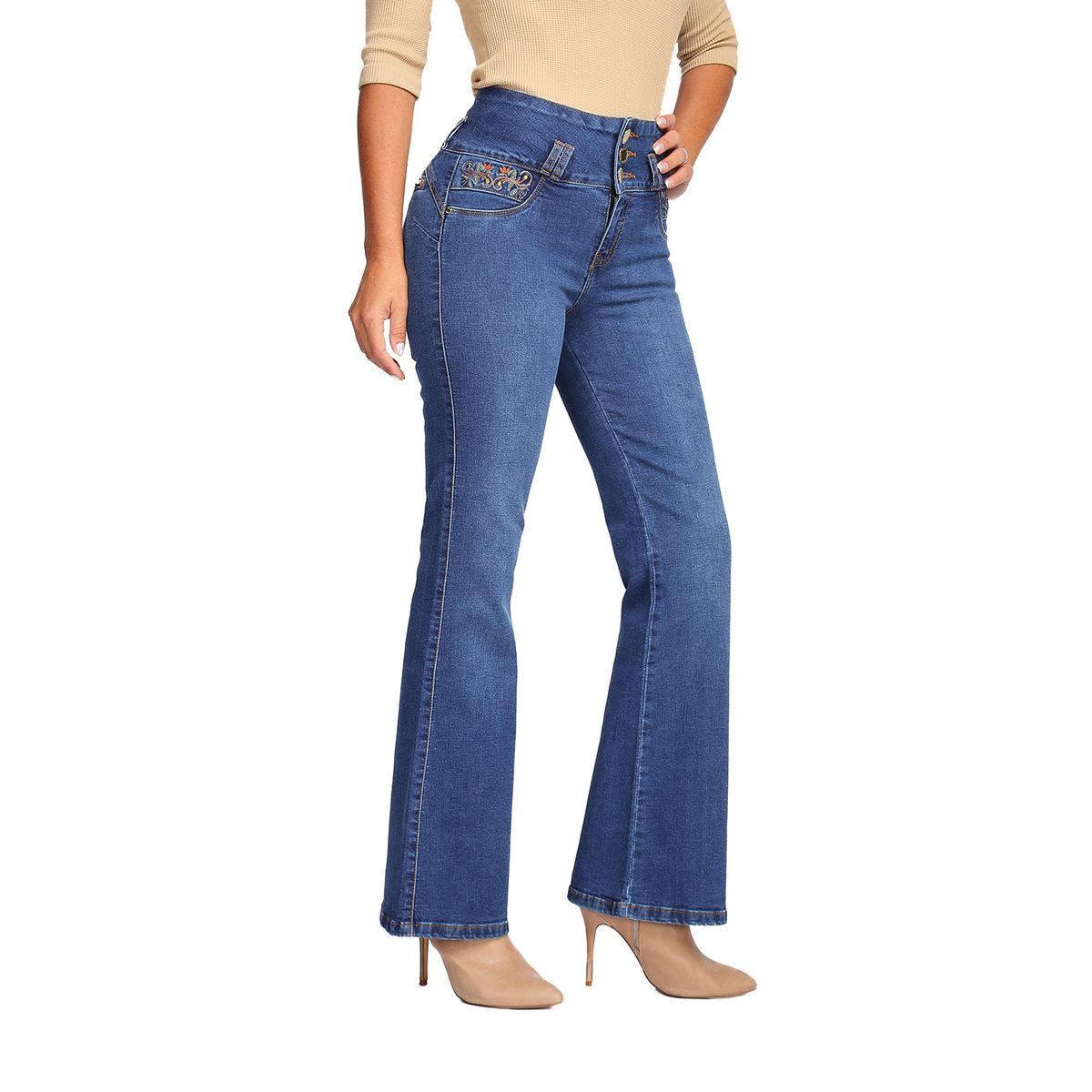VRP BY VIVIANA RIVAS PLATA - Jean Boot Cut Tiro Alto Mujer Vrp By Viviana Rivas Plata