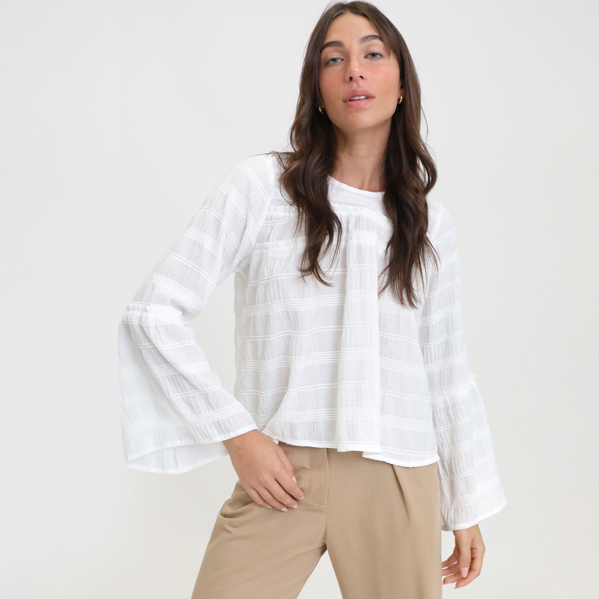 BASEMENT - Top Manga Larga Casual Mujer Basement