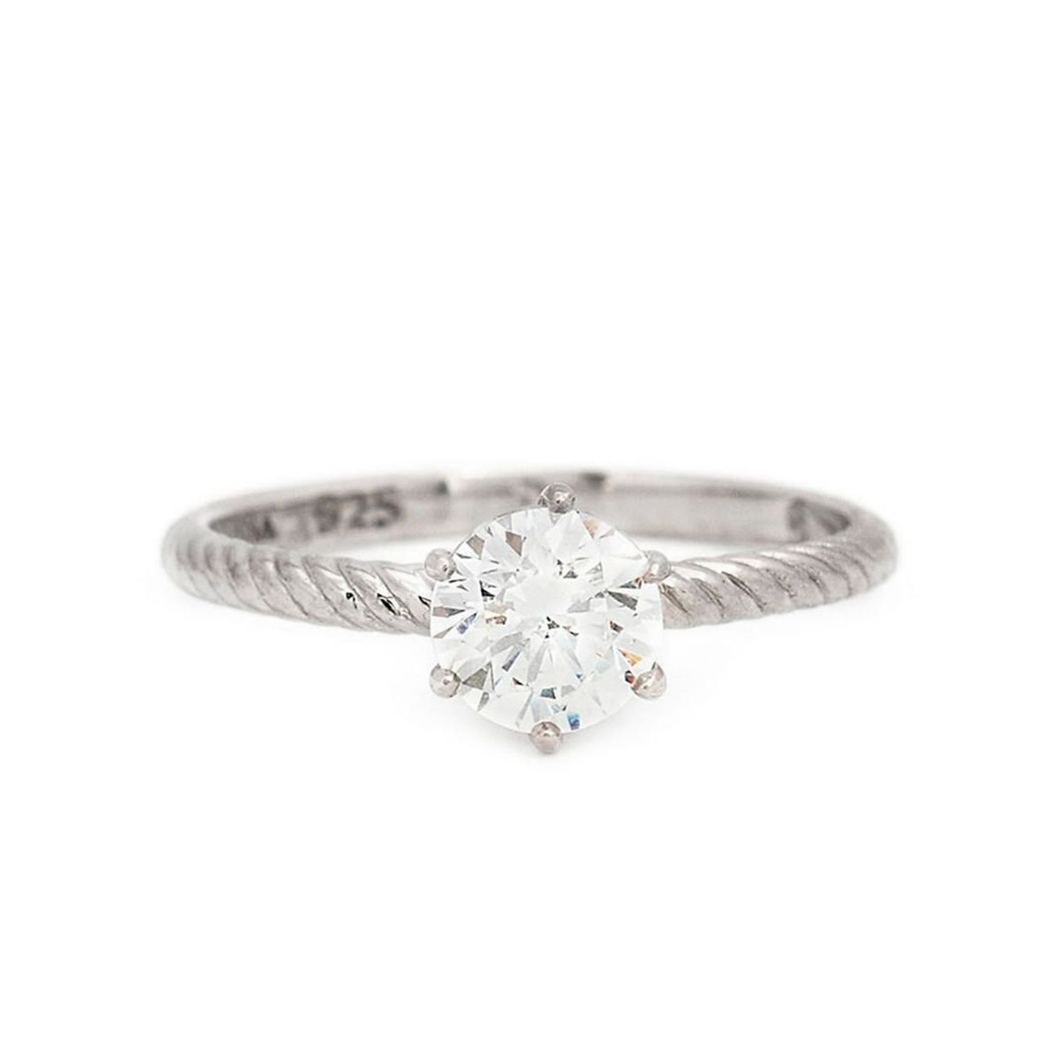 MAISHA - Anillo de Compromiso con relieve Plata 925