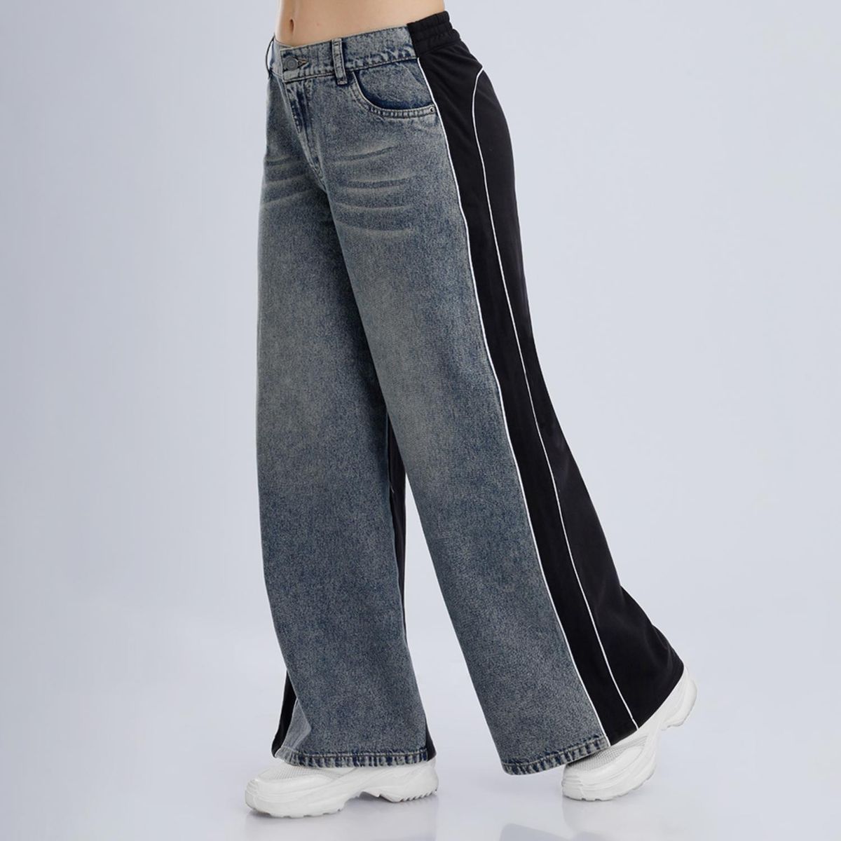 KANSAS - Jean Wide Leg Tiro Alto Mujer Kansas