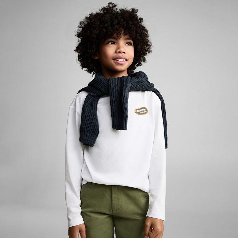 MANGO KIDS - Polo Niño Manga Larga Algodón Mango Kids