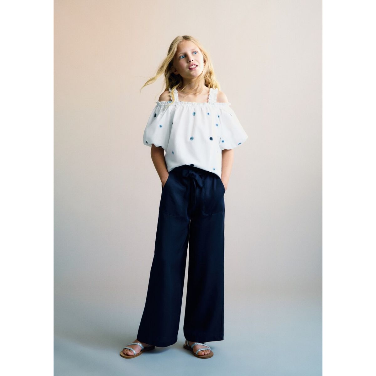 MANGO KIDS - Pantalón Niña Algodón Mango Kids